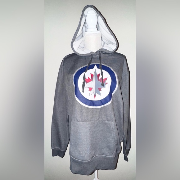 Winnipeg Jets Gray Hoodie by Fanatics. Size L EUC - Picture 1 of 12